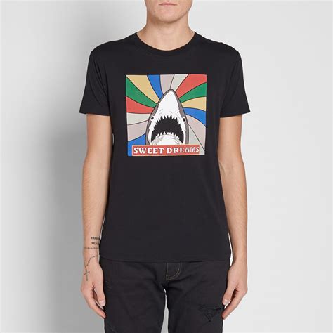 Saint Laurent Sweet Dreams Shark Tee Black .